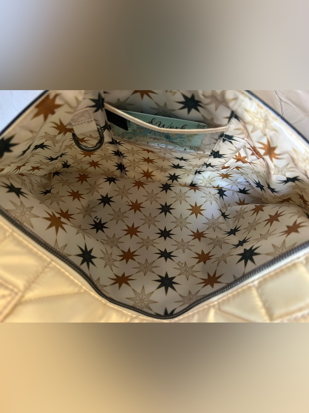 Lug Paddle Carry-All Tote Metallic Gold FINAL PRICE DROP - Picture 15 of 15